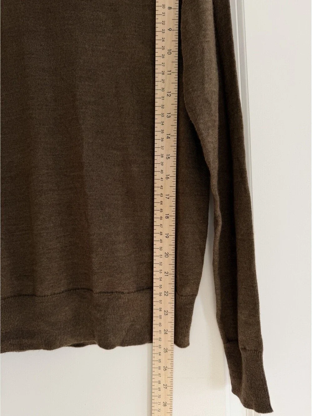 J.Crew Merino Wool Blend Crewneck Sweater Brown Size S Unisex Preppy Old Money